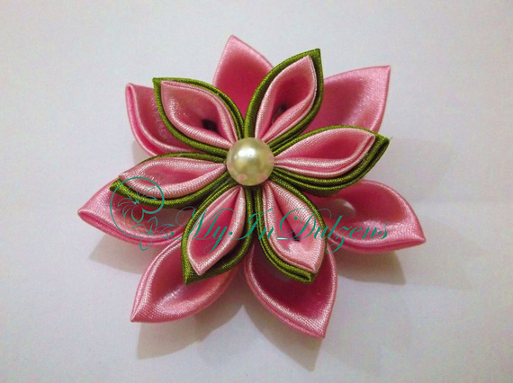 Kanzashi Satin Flowers - MyInDulzens - Handmade Flower Craft